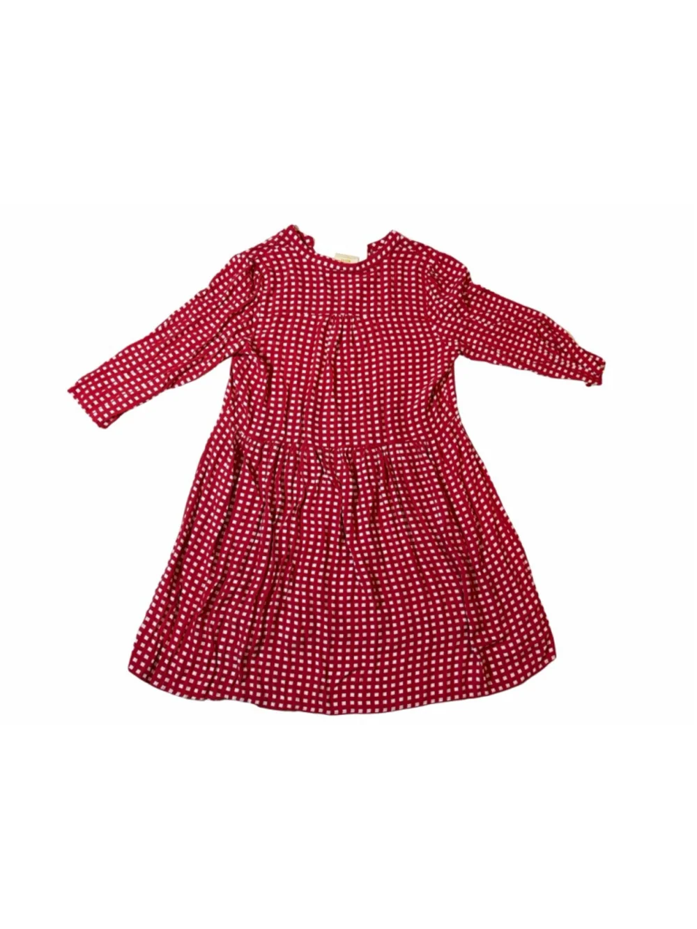 Maeve Anthropologie Red White Gingham Mini Dress XL Cottagecore Babydoll - Picture 6 of 6